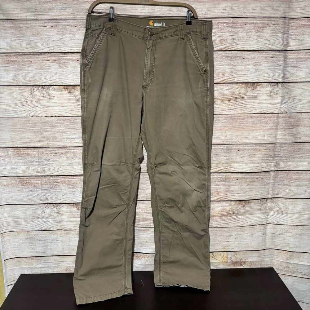 Carhartt Relaxed Fit Work Pants Men's 38x36 Tan Durable Utility‎ Workwear